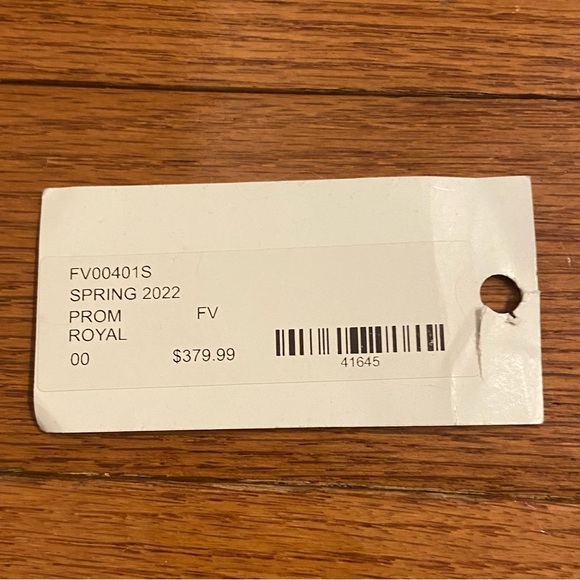 Royal Blue 00 Satin Prom Dress with Corset Tie - Picture 6 of 9